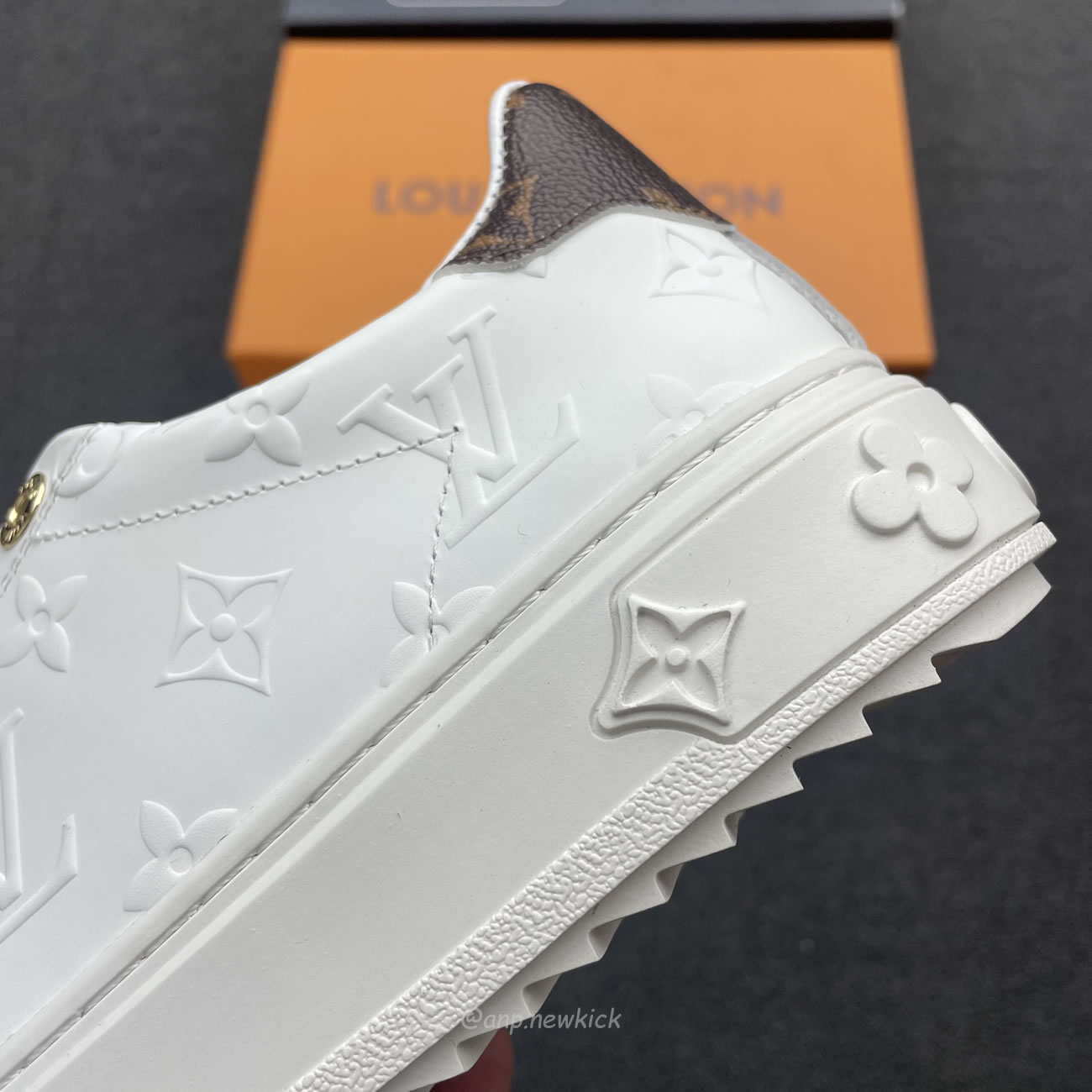 Louis Vuitton Time Out Debossed Monogram Leather White (10) - newkick.org